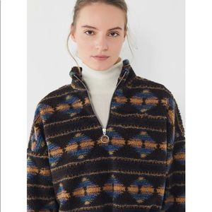 Southwestern Fleece Half-Zip Pullover Sweatshirt